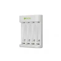 Alternative view of GP Laturi + 4x AAA 850mAh NiMH akkuparisto, laturi lataa myös AA paristot