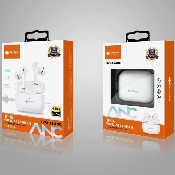 Deepbass TWS‑X3 ANC langattomat nappikuulokkeet - Image 2