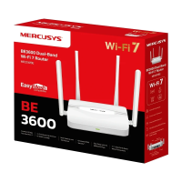 TP-link Mercusys BE3600 kaksitaajuus Wi-Fi 7 reititin, 688 Mbps @ 2,4 GHz + 2880 Mbps @ 5 GHz, MR25WBE
