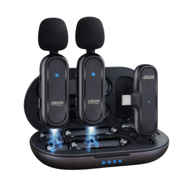 Lyca langaton 2x mikrofonisetti USB-C vastaamottimella - Image 4