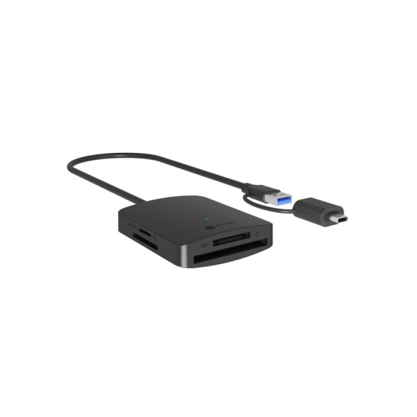 Icy Box USB-C / USB-A muistikortinlukija, Type-C + A, CF, MS, SD, microSD, Compactflash, USB3
