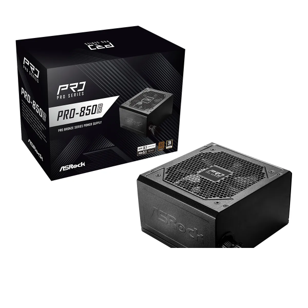 ASRock PRO-850B 850W ATX 3.1 virtalähde, 80 Plus Bronze