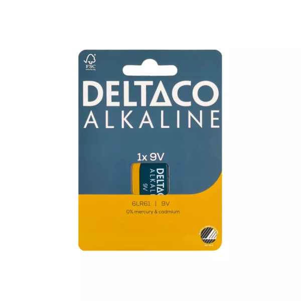 DELTACO 9V / 6LR61 ALKALIPARISTO