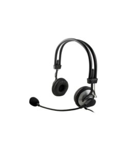 Deltaco Stereo headset, 2x 3,5mm,  mikrofoni & äänensäätö, 2,2m, musta