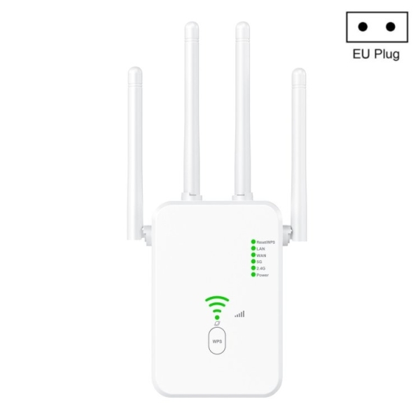 Smartte U10 1200 Mbps Wi-Fi-signaalinvahvistin / toistin Wi-Fi-antennilla,2.4/ 5 GHz range extender