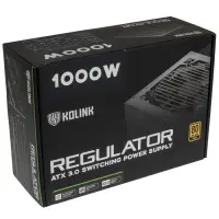 Alternative view of Kolink 1000W ATX3.0 PCIe 5.0 virtalähde, 80 Plus Gold, musta